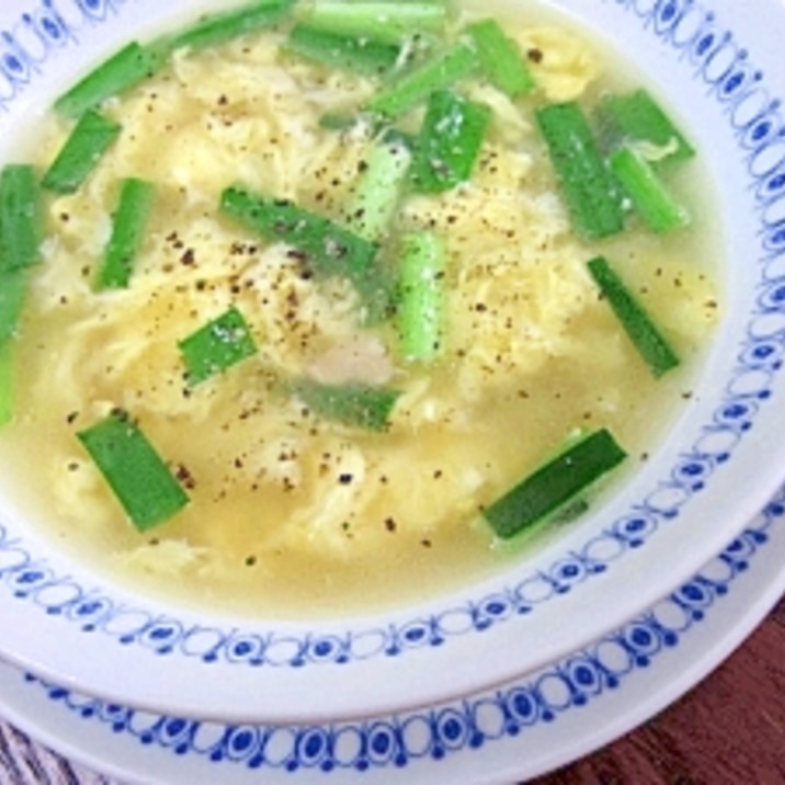 スープストックを活用☆　食欲増進のたまごスープ